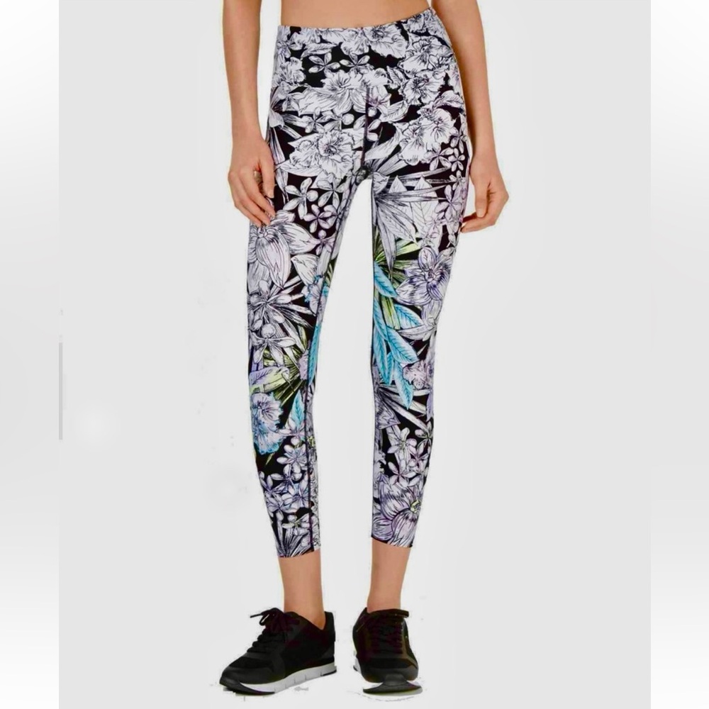 Calvin Klein Performance Wick NEW Women’s Floral Multicolor Ombre Leggings